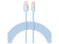 cable usb - baseus dura usb-a a usb-c 200 cm 100w carga rapida ultrarresistente azul