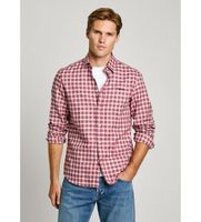 pepe jeans para hombre pm308851 camisa alfred rojo xl casual algodon manga larga