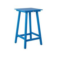mesa de jardin 59 x 59 cm material sintetico exterior azul adirondack
