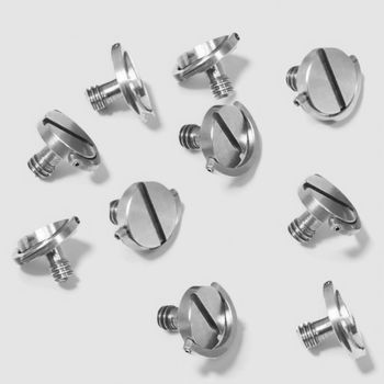 10 Uds. Anillo en D de eje D adaptador de tornillo de montaje de cámara Thead de 1/4 pulgadas para placa de liberación rápida de plataforma de cámara DSLR