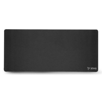 Alfombrilla Savio Black Edition Precision Control L negra bordes cosidos 700x300 mm