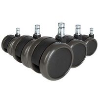5 x ruedas no frenadas para suelos duros 11 mm  65 mm hjh office