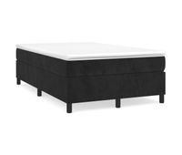 cama box spring con colchon terciopelo negro 120x200 cm