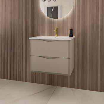 Mueble bajo lavabo encastrado 60cm paneles de melamina y de mdf