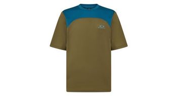 Maillot oakley free ride de manga corta verde azul
