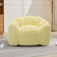 sofa compacto con forma de loto amarillo 101  111  68 cm relleno de espuma