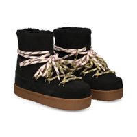 inuikii botines planos mujer - negro talla 39