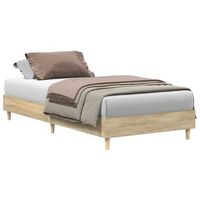 estructura de cama sin colchon madera roble sonoma 90x190 cm