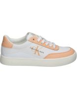 zapatillas calvin klein 129602s blancas y coral para mujer 36