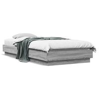 cama para adulto  cama individual  estructura de cama madera de ingenieria gris sonoma 90x200 cm