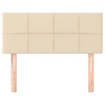 Cabecero Cama Mueble De Dormitorio De Tela 80 X 5 X 78/88 Cm Crema M02_0007387