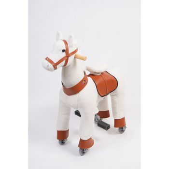 Ponyride Zafiro Blanco - Caballo Balancín De Peluche Para Niños Y Bebés