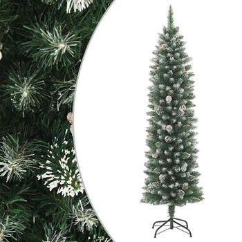 Árbol De Navidad Artificial Estrecho Con Soporte Pvc 180 Cm Vidaxl