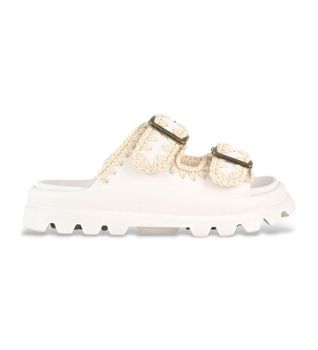 Mou para mujer. MU.SW661001N Sandalias dos hebillas blanco (40), 1 a 3cm, Casual