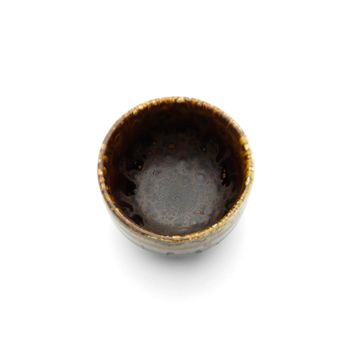 Taza de cerámica en marrón 6,8x6,8x4,8 cm