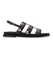 carmela para mujer 16320803-negro sandalias de piel 163208 negro 35 plano hebilla casual