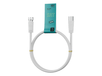 Cable SATA - ISY ISA-9036, Coaxial a F-type, 1.5m, 75 dB, Blanco