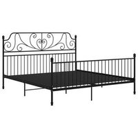 cama de matrimonio  cama de adulto  estructura de cama sin colchon metal negro 180x200 cm