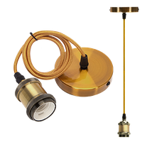 aigostar portalampara de metal para colgar lamparasvintage retro lampara colgante portalampara de e27 con cablependulo de 100 cmideal para iluminacion de techobronce