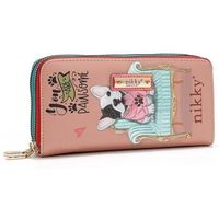 nikky by nicole lee cartera billetera con doble cremallera v2 party king para mujer