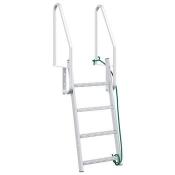Escalera De Muelle De 4 Peldaños Plateado 58 X 77 X 166 Cm Vidaxl