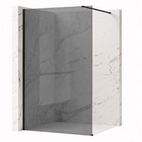 pared de la ducha rea flexi grey black 80