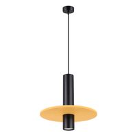 lampara colgante amarillonegro fieltroacero alt 126 cm