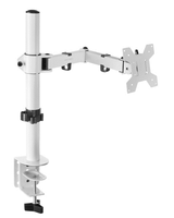 soporte de mesa mars gaming marm1 para 1 pantalla de 13 a 32 max 8kg vesa 75x75 y vesa 100x100 color blanco