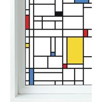 panorama vinilo ventanas mondrian 73x300cm