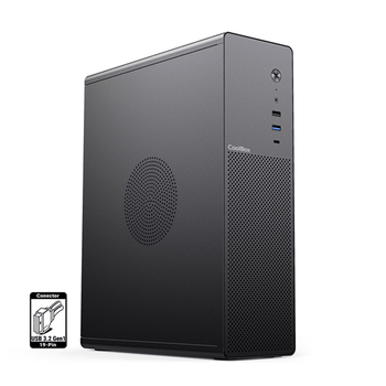 COOLBOX COOLBOX CAJA MATX SLIM T100 USB-C 3.2 GEN1 FULL METAL S/FTE + 1 VENT. 90MM Negro
