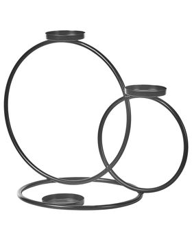 Candelero metal 33 cm negro