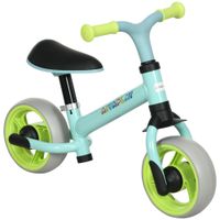 aiyaplay bicicleta de equilibrio para ninos de 18-48 meses con asiento ajustable en altura carga 25 kg 665x34x47 cm turquesa y verde