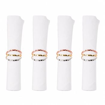 Anillos de servilleta 3 bandas - set de 4
