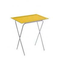 mesita plegable con bandeja extraible adaamarillo