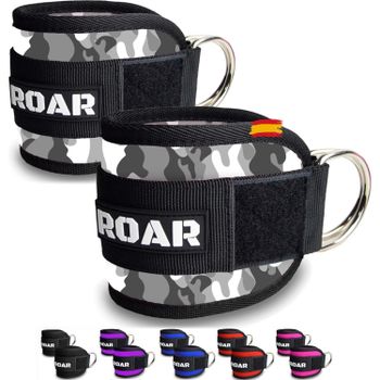 Roar® tobilleras polea, 2 tobilleras para gym, tobillera para maquina de polea, fat gripz pesas gluteos, maquina de gym pesas, tobillera para polea