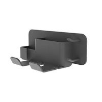 wall mounted hair dryer storage rack multipurpose organizer accessory for bathroom shower hair dryer bracket  white