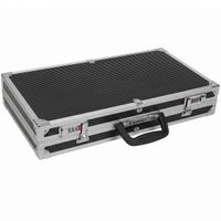 costway maletin para pistola de aluminio con doble bloqueo por contrasena y llave asa de transporte para caza 47x25x83cm negro