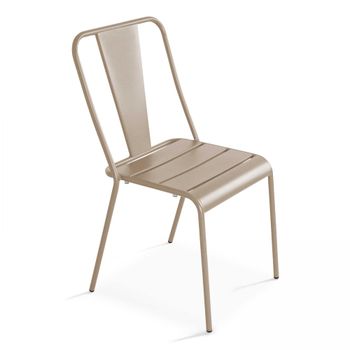 Silla de metal topo