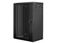 bastidor de pared lanberg wf01-6418-10b 18u 60kg ip20 negro ral9004 templado autoinstalable