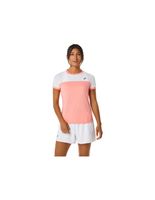 camiseta manga corta de tenis asics court mujer rosa