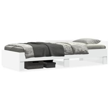 Estructura De Cama Madera De Ingeniería Blanca 90x190 Cm Vidaxl