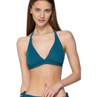 luna splendida banador top de traje bano triangulo entrelazado blue sense para mujer