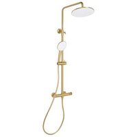 columna de ducha moderna de laton mezclador 3 modos de chorro con funcion lluvia de pared dorado catamarca