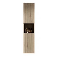 armario de pared - mueble de bano - madera contrachapada - roble blanco 35x35x160cm
