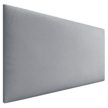Dhome Cabecero De Terciopelo Liso 105x60 Camas 105 - Gris Claro