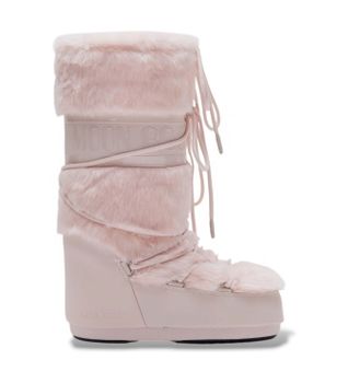Moon Boot para mujer. 80D1408900 Botas Icon Faux Fur rosa (35/38), Plano, Cordones, Casual