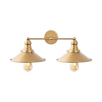 Lámpara De Pared Conical-12191 Oro Metal 55x27x20 Cm