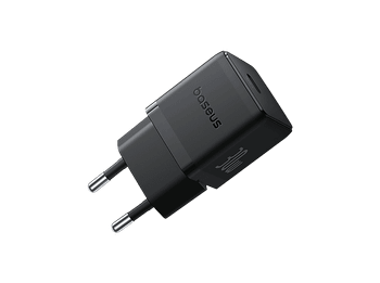 Cargador de pared - Baseus PALM, 30W, Kit con cable 60W y 100 cm, Carga ultrarrápida, Control temperatura, Universal, Negro Cluster