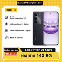 realme 14x 5g ai phone 6128gb8256gb version global android 15 procesador mediatek dimensity 6300 bateria grande de 5000mah sin adaptador de carga
