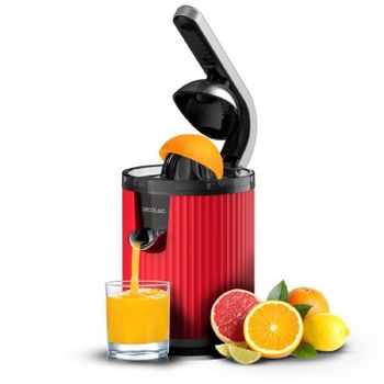 Cecotec Exprimidor Eléctrico de Brazo para Naranjas y Cítricos Xqueeze RetroJuice 600 Red. 600W, Estilo Retro